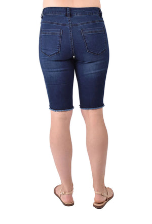Ethyl Fly Front Fray Hem Bermuda