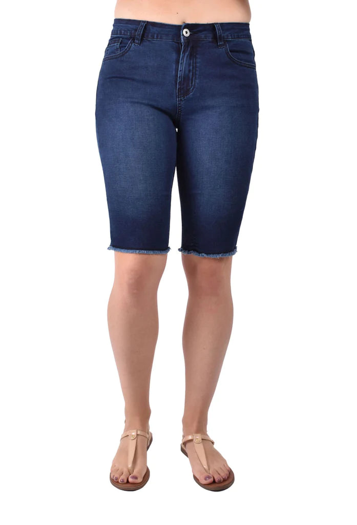 Ethyl Fly Front Fray Hem Bermuda