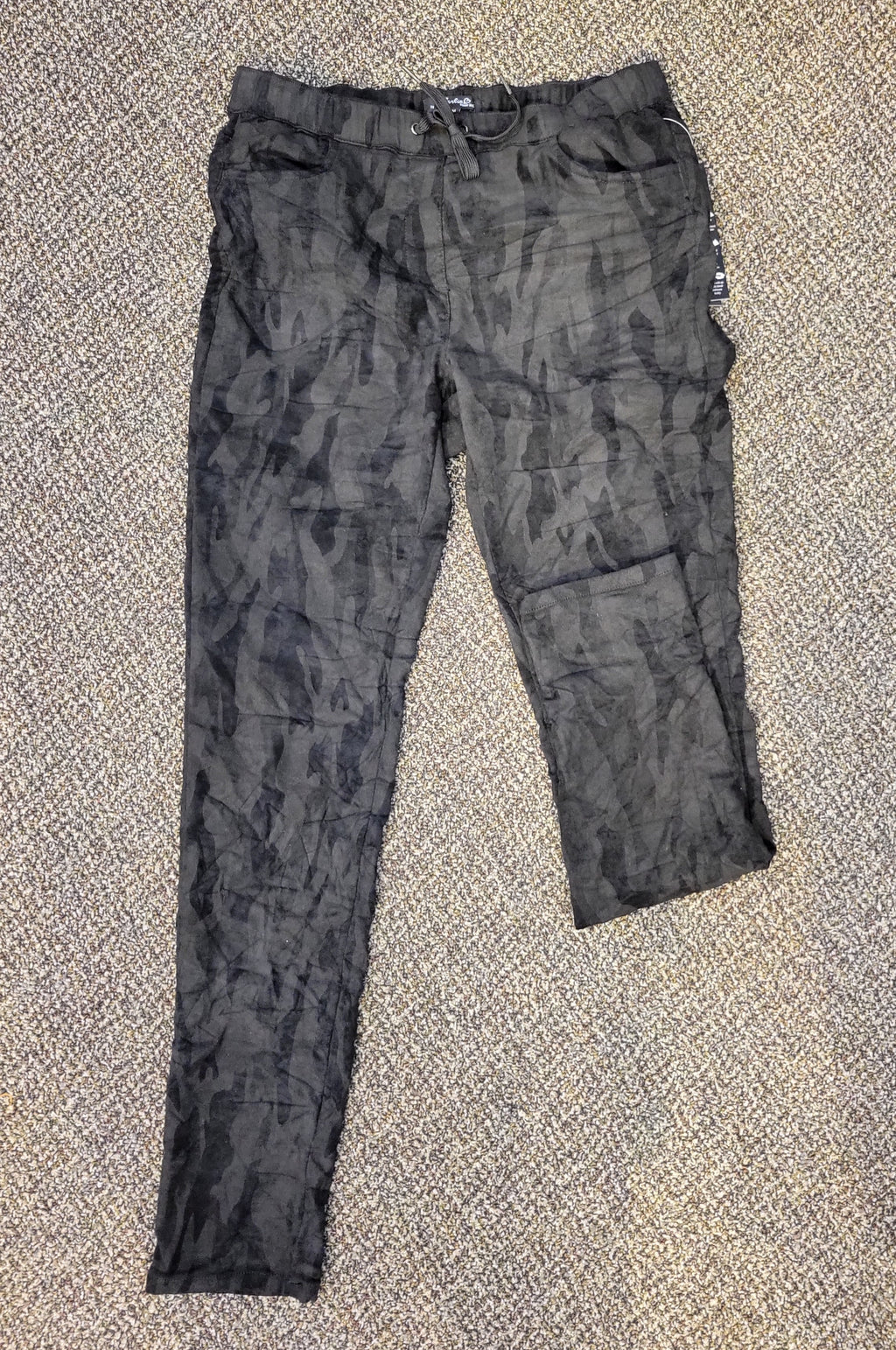 Black Camo Crinkle Jogger