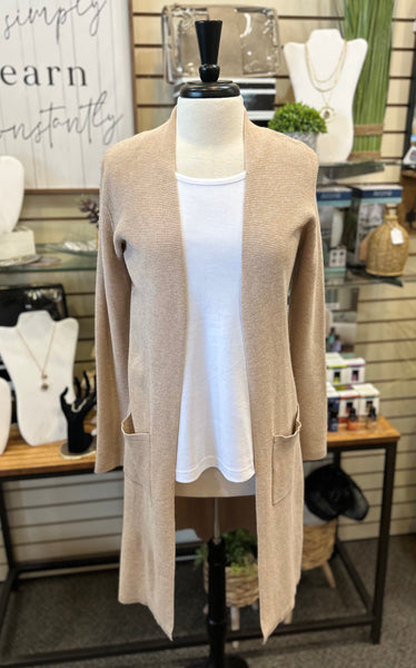 Keren Hart Waffle Duster Cardigan E Co. Boutique