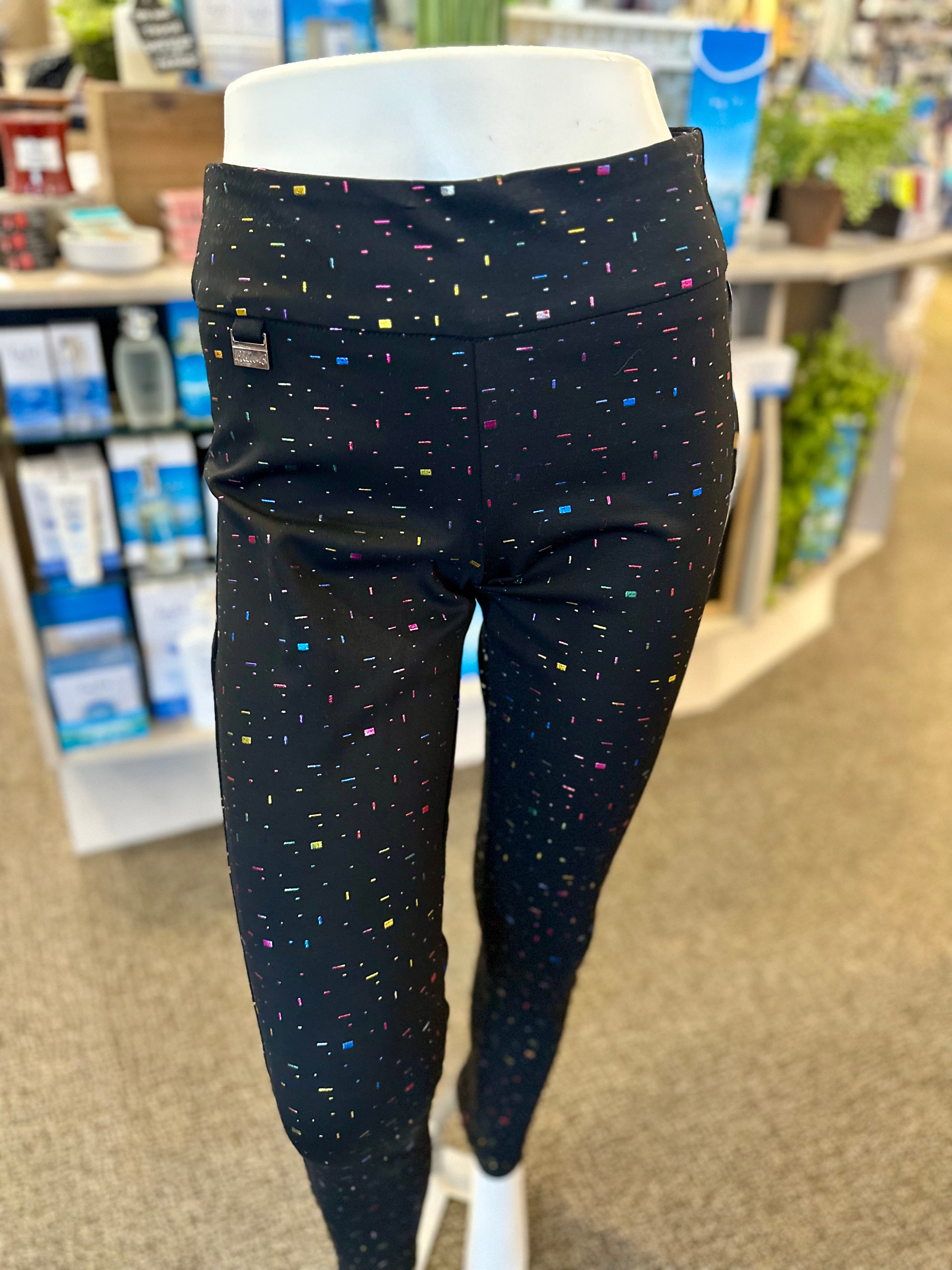 Lulu B Rainbow Confetti Slim Leg Pant - Multi