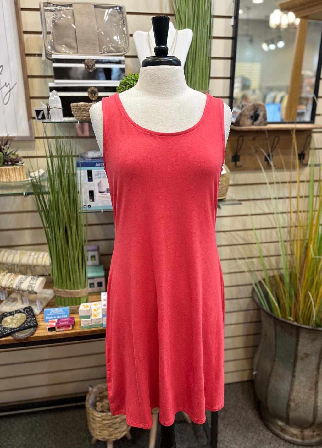 Michael Tyler Bamboo Sun Dress - Geranium
