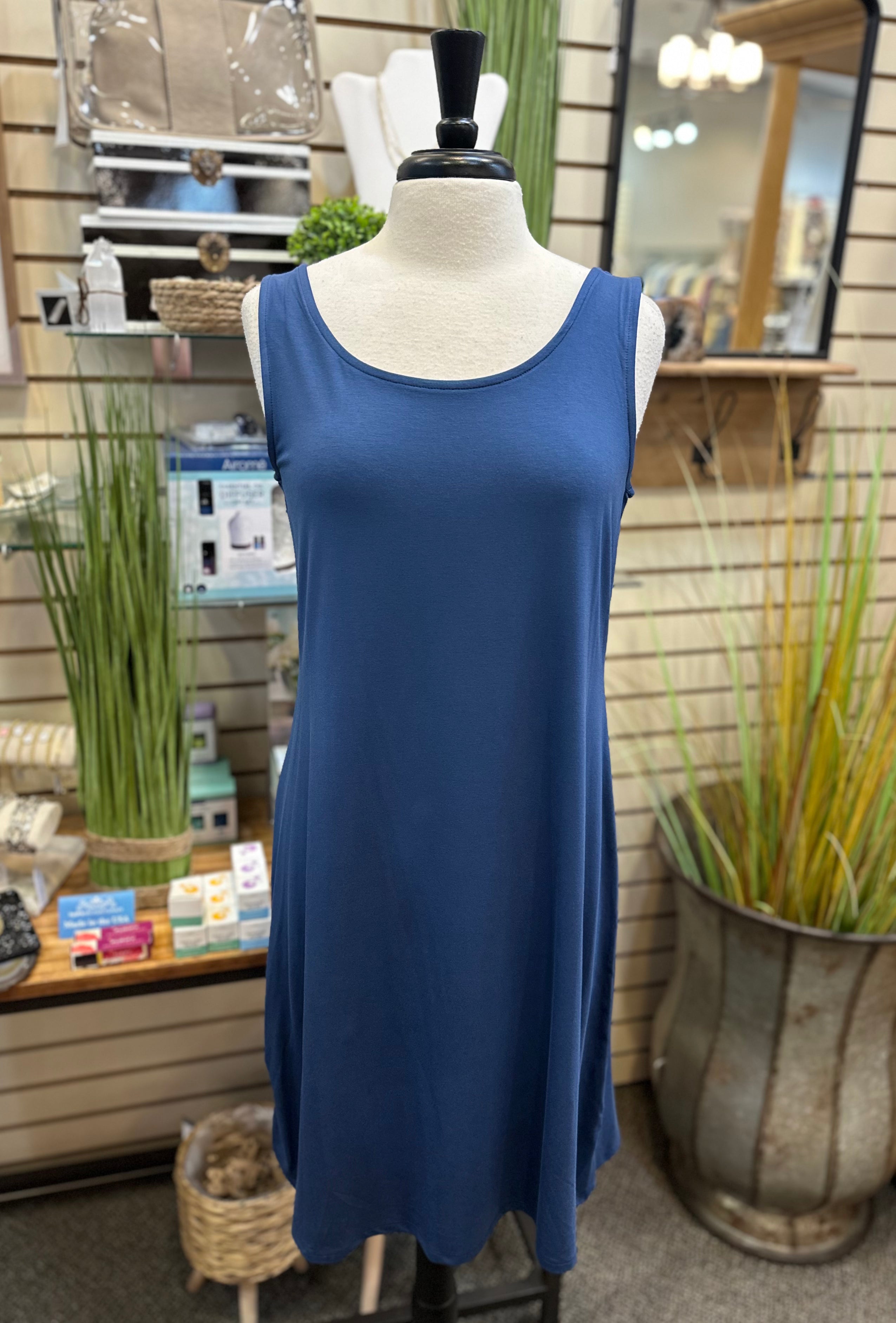 Michael Tyler Bamboo Sun Dress - Denim Blue