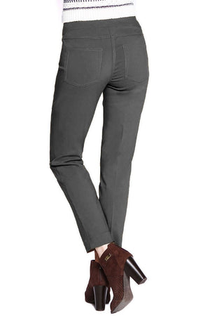 Slimsation by Multiples Pull-On Narrow Leg Ankle Pant / Charcoal